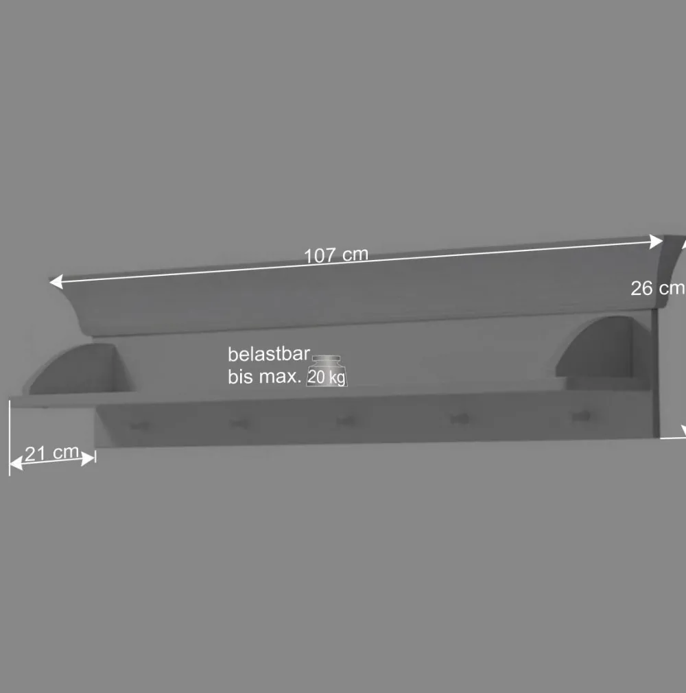 Wohnen Regale<Weiß lackiertes Wandboard aus Kiefernholz - Satumare