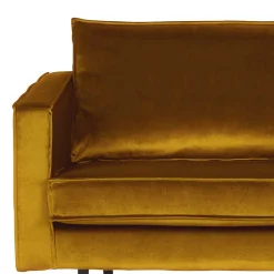 Wohnen Sessel<Weicher Sessel im kantigen Retro Design Nustra mit Samt Gelb