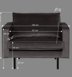 Wohnen Sessel<Weicher Sessel im kantigen Retro Design Nustra mit Samt Gelb