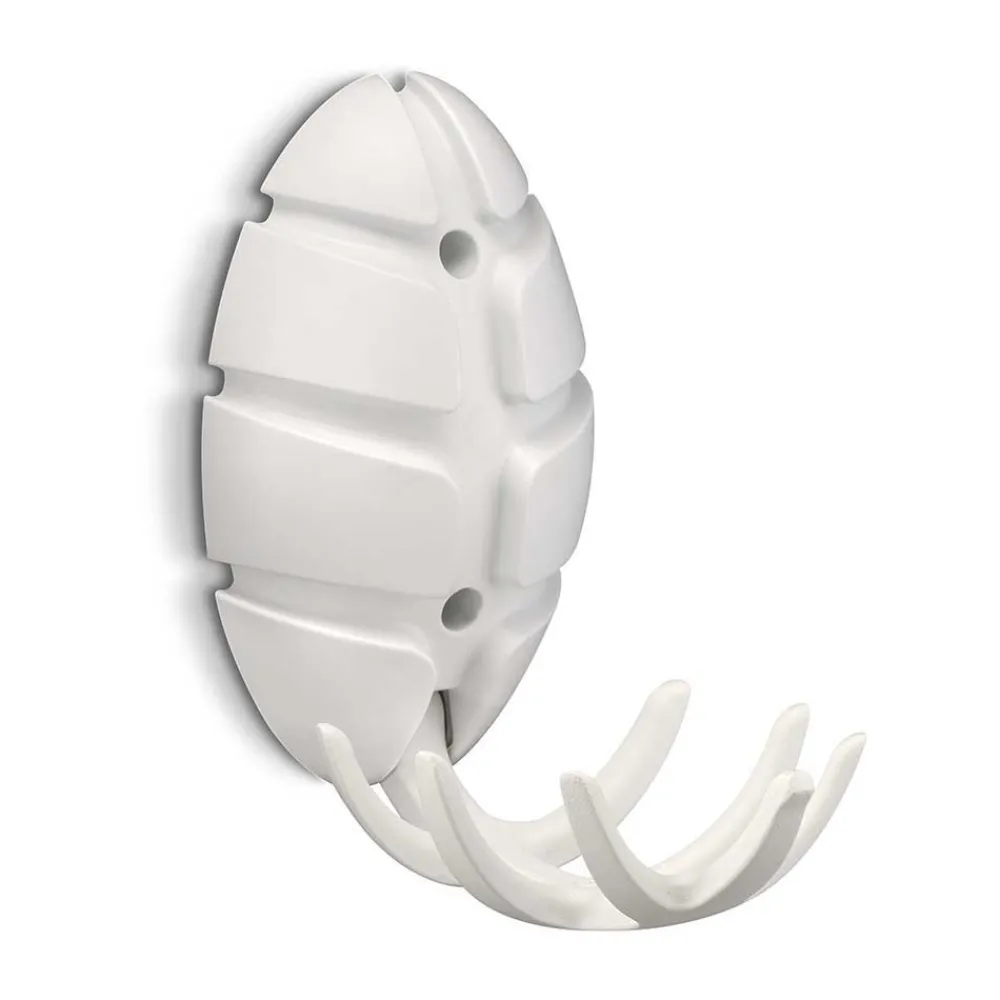 Wohnen Garderoben<Weiße Design Klapphaken in Oval - Egetaria (6er Set)