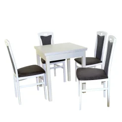 Wohnen Sitzgruppe<Weiße Esstisch Gruppe Set - Veromica (fünfteilig)