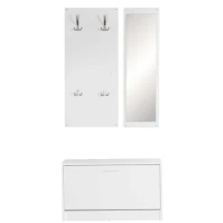 Wohnen Garderoben<Weiße Garderobenmöbel Set - Mats (dreiteilig)