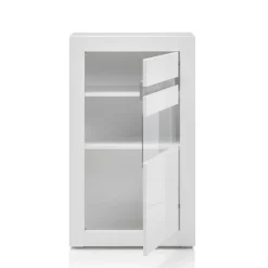 Wohnen Wohnwände<Weiße Hochglanzmöbel für das Wohnzimmer Mextra optional mit LED (vierteilig)