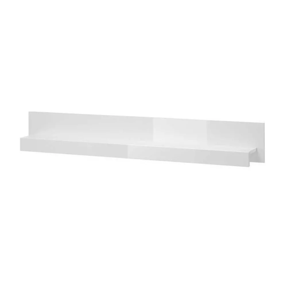 Wohnen Wohnwände<Weiße Hochglanzmöbel für das Wohnzimmer Mextra optional mit LED (vierteilig)