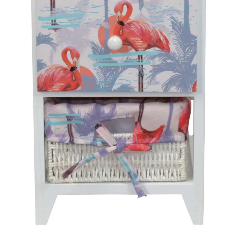 Wohnen Kommoden<Weiße Hochkommode im Flamingo Style - Vivossa