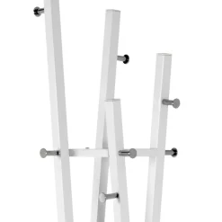 Wohnen Garderoben<Weiße Standgarderobe mit 12 Haken in Chrom - Traly