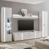 Wohnen Wohnwände<Weiße TV Anbauwand Möbelset - Tirol (vierteilig)