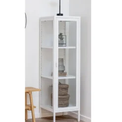 Wohnen Vitrinen<Weiße Vitrine aus Stahl - Sancrez