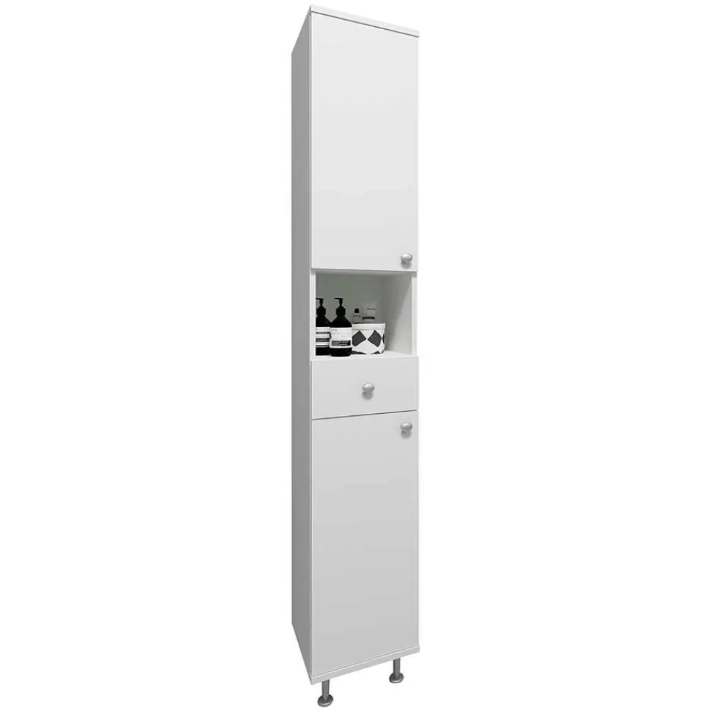 Wohnen Schränke<Weißer Badezimmer Hochschrank 30x185x31 cm - Huanga