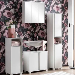 Wohnen Schränke<Weißer Badezimmerschrank 165 cm hoch - Seriacus