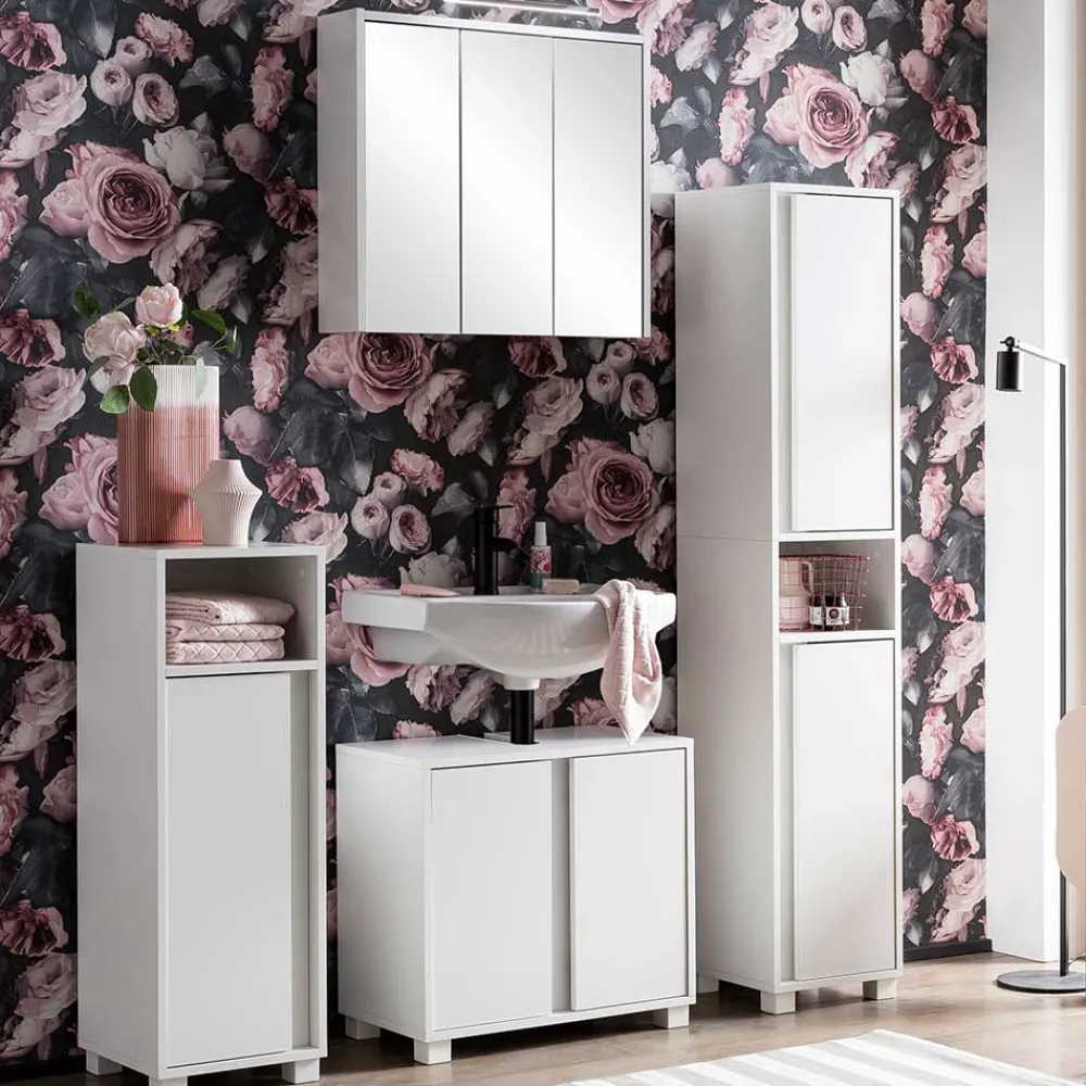 Wohnen Schränke<Weißer Badezimmerschrank 165 cm hoch - Seriacus