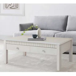Wohnen Tische<Weißer Couchtisch Landhaus mit Schublade - Loggia
