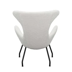 Wohnen Sessel<Weißer Design Ohrensessel mit Plüschbezug - Nicrobar