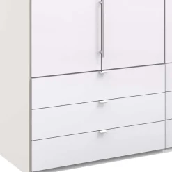 Wohnen Kleiderschränke<Weißer Falttüren Kleiderschrank glasbeschichtet - Dolienca