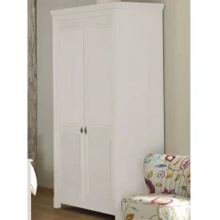 Wohnen Kleiderschränke<Weißer Kleiderschrank aus Kiefer Massivholz - Filippo
