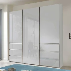 Wohnen Kleiderschränke<Weißer Kleiderschrank mit Schwebetüren - Brasatura