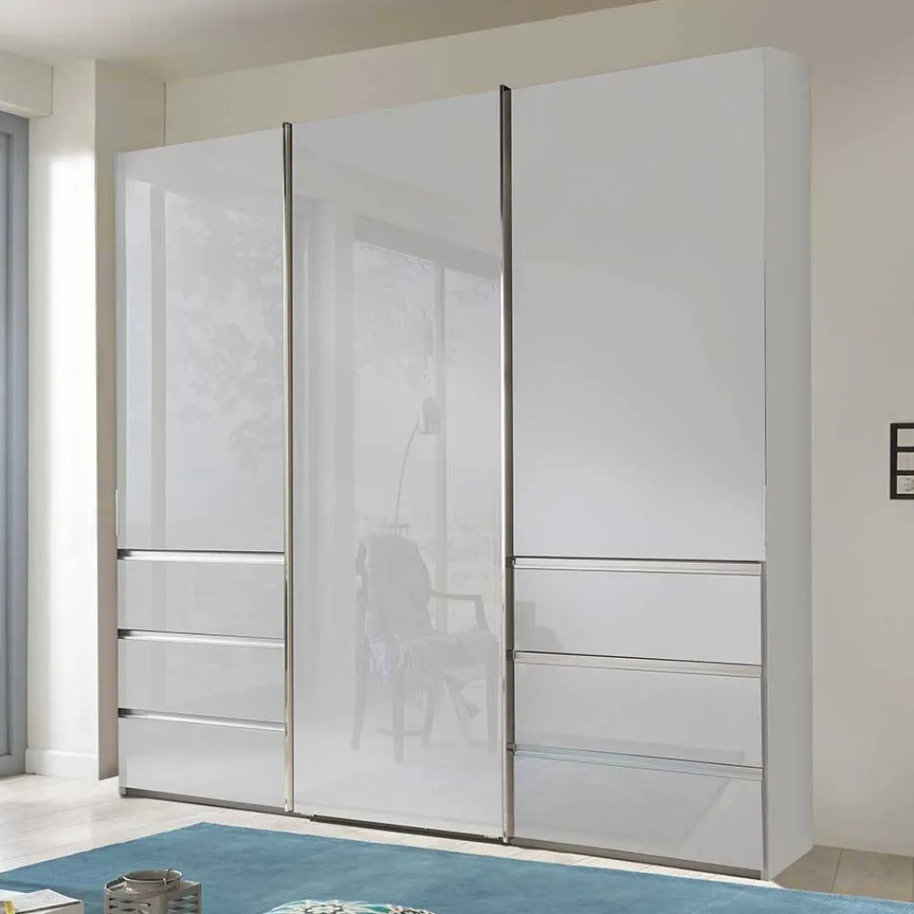 Wohnen Kleiderschränke<Weißer Kleiderschrank mit Schwebetüren - Brasatura