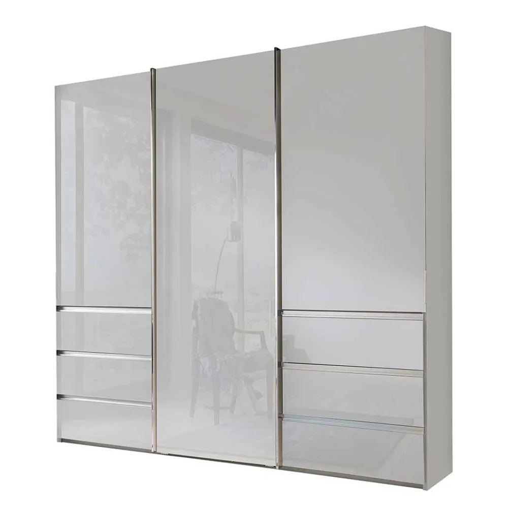 Wohnen Kleiderschränke<Weißer Kleiderschrank mit Schwebetüren - Brasatura