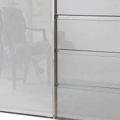 Wohnen Kleiderschränke<Weißer Kleiderschrank mit Schwebetüren - Brasatura