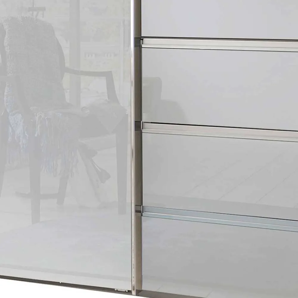 Wohnen Kleiderschränke<Weißer Kleiderschrank mit Schwebetüren - Brasatura