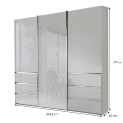 Wohnen Kleiderschränke<Weißer Kleiderschrank mit Schwebetüren - Brasatura