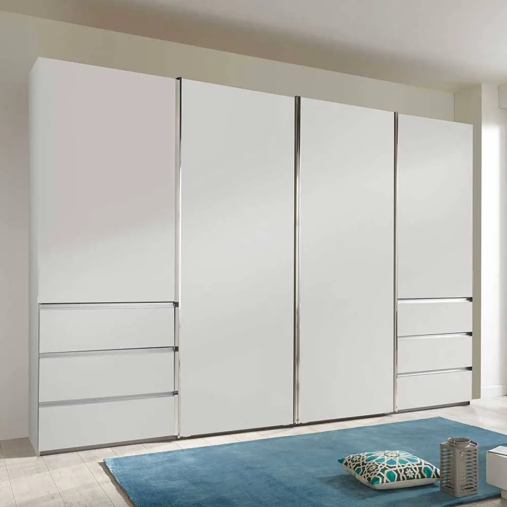 Wohnen Kleiderschränke<Weißer Kleiderschrank mit vier Schwebetüren - Bescaro