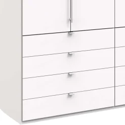 Wohnen Kleiderschränke<Weißer Kombi-Kleiderschrank mit acht Schubladen - Donpiave