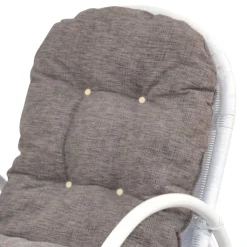 Wohnen Sessel|Stühle<Weißer Schaukelstuhl aus Rattangeflecht - Vilatata