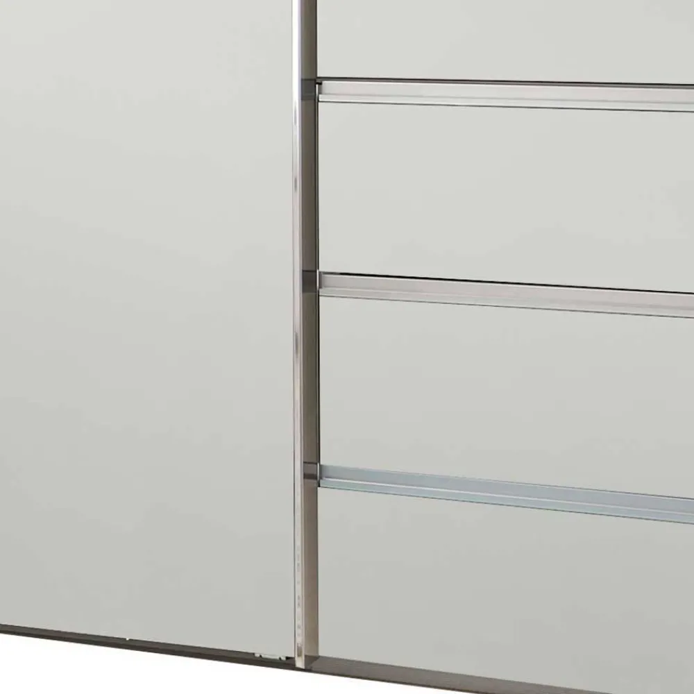 Wohnen Kleiderschränke|Schränke<Weißer Schiebetürenschrank 3-türig - Fachet