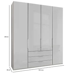 Wohnen Kleiderschränke|Schränke<Weißer Schlafzimmerschrank 3-türig - Rhoen