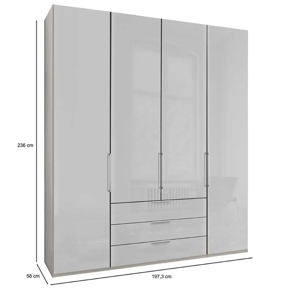 Wohnen Kleiderschränke|Schränke<Weißer Schlafzimmerschrank 3-türig - Rhoen