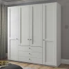 Wohnen Kleiderschränke<Weißer Schlafzimmerschrank 4-türig & 3 Schubladen - Flinn I
