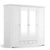 Wohnen Kleiderschränke|Schränke<Weißer Schlafzimmerschrank im Landhausstil - Indico