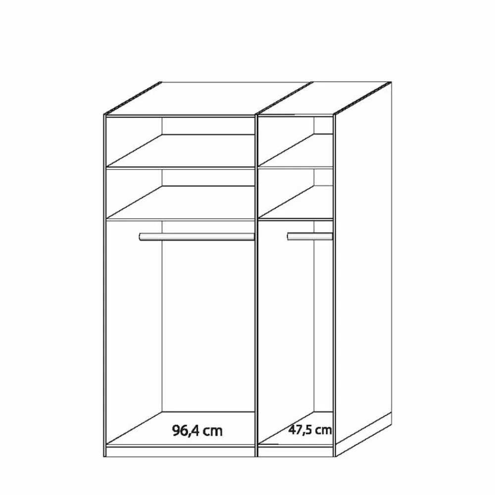 Wohnen Kleiderschränke|Schränke<Weißer Schlafzimmerschrank Ronis mit drei Türen