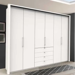 Wohnen Kleiderschränke<Weißer Schrank für Schlafraum 300 cm breit - Donpiave