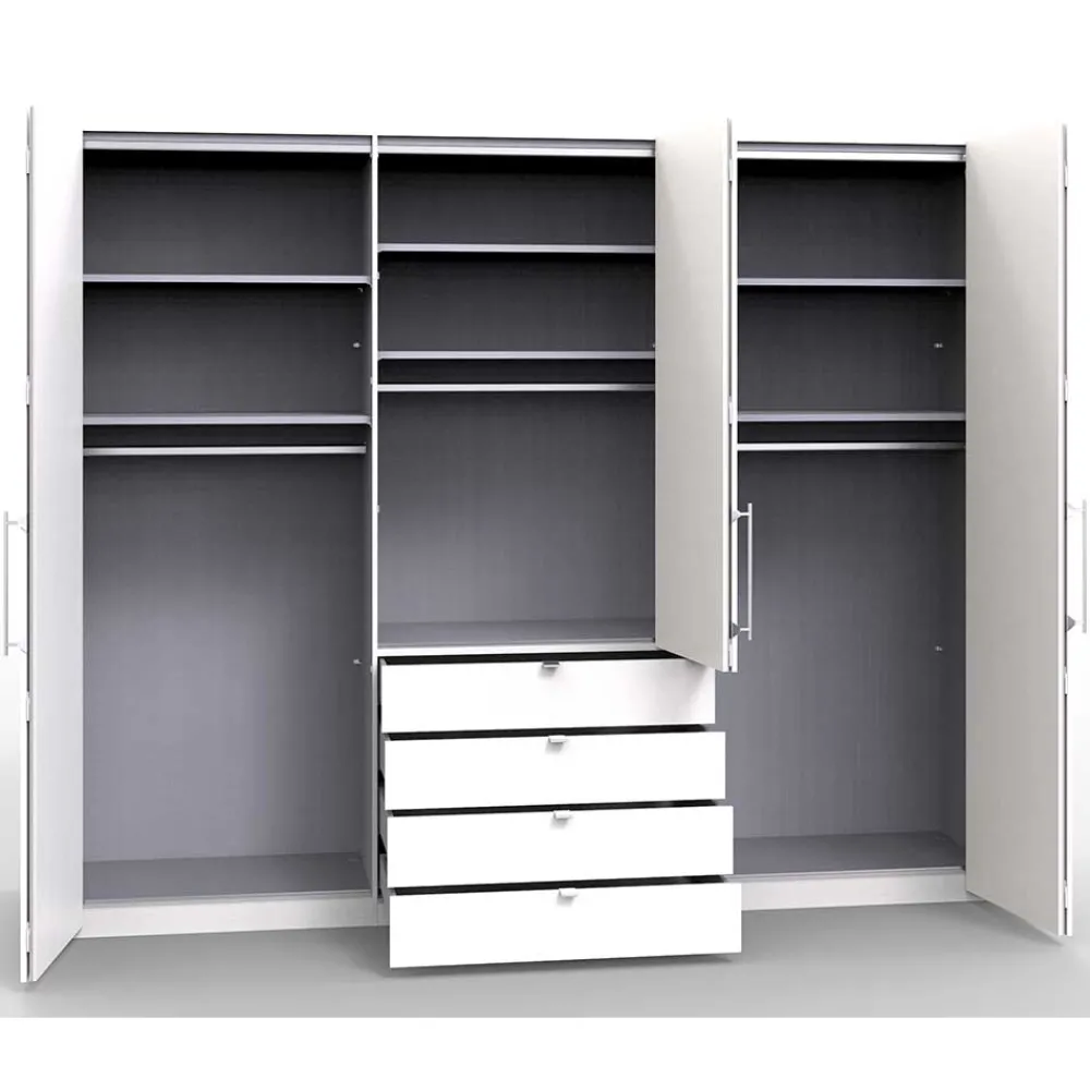 Wohnen Kleiderschränke<Weißer Schrank für Schlafraum 300 cm breit - Donpiave