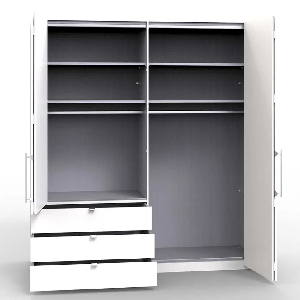 Wohnen Kleiderschränke|Schränke<Weißer Schrank fürs Schlafzimmer in modernem Design - Donpiave
