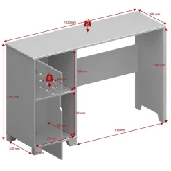Wohnen Tische<Weißer Schreibtisch im Skandi Design - Naidlas