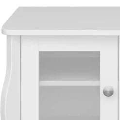 Wohnen Tv & Hifi-Möbel|Lowboards<Weißer TV Unterschrank mit zwei Glastüren - Dosalino