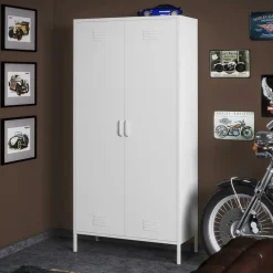 Wohnen Vitrinen<Weißer Universalschrank aus Metall - Elyett