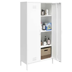 Wohnen Vitrinen<Weißer Universalschrank aus Metall - Elyett