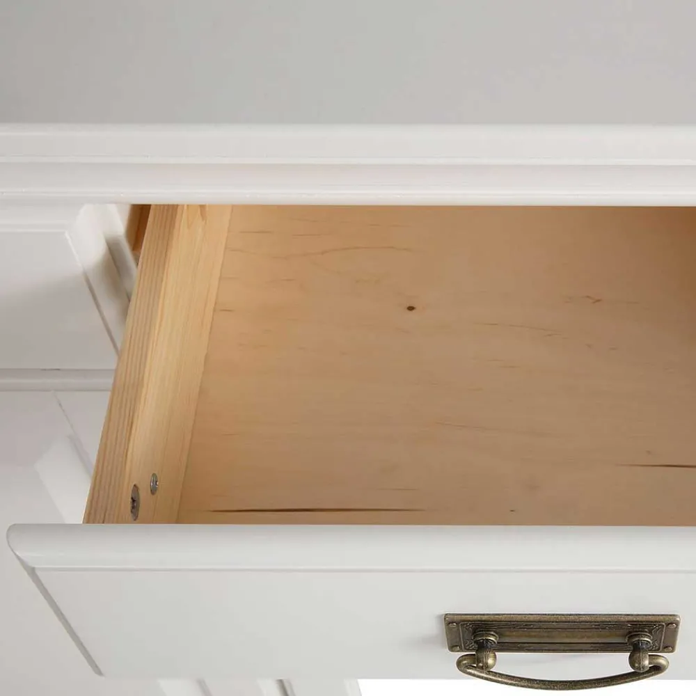 Wohnen Schränke<Weißes Buffet Schrank aus Kiefer massiv - Akbelev