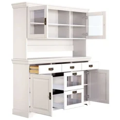 Wohnen Schränke<Weißes Buffet Schrank aus Kiefer massiv - Akbelev