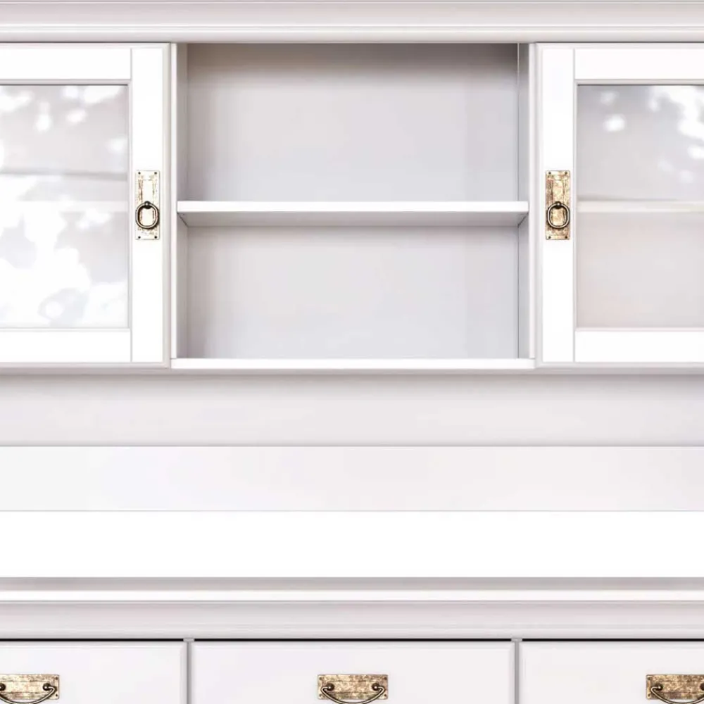 Wohnen Schränke<Weißes Buffet Schrank aus Kiefer massiv - Akbelev