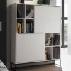 Wohnen Highboards<Weißes Highboard mit 8 Fächern & 2 Türen - Enkraja