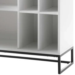Wohnen Highboards<Weißes Highboard mit 8 Fächern & 2 Türen - Enkraja