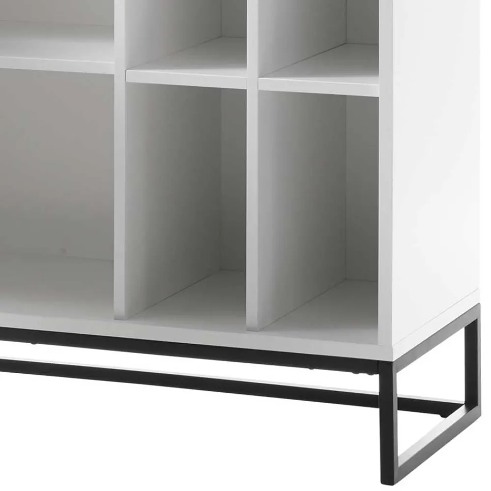 Wohnen Highboards<Weißes Highboard mit 8 Fächern & 2 Türen - Enkraja