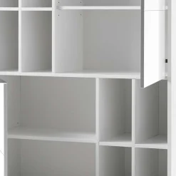 Wohnen Highboards<Weißes Highboard mit 8 Fächern & 2 Türen - Enkraja