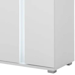 Wohnen Highboards<Weißes Highboard mit LED Beleuchtung - Tirol