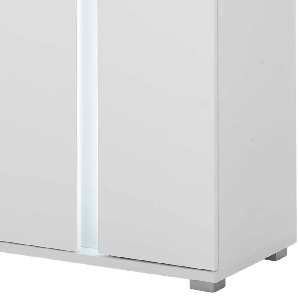 Wohnen Highboards<Weißes Highboard mit LED Beleuchtung - Tirol